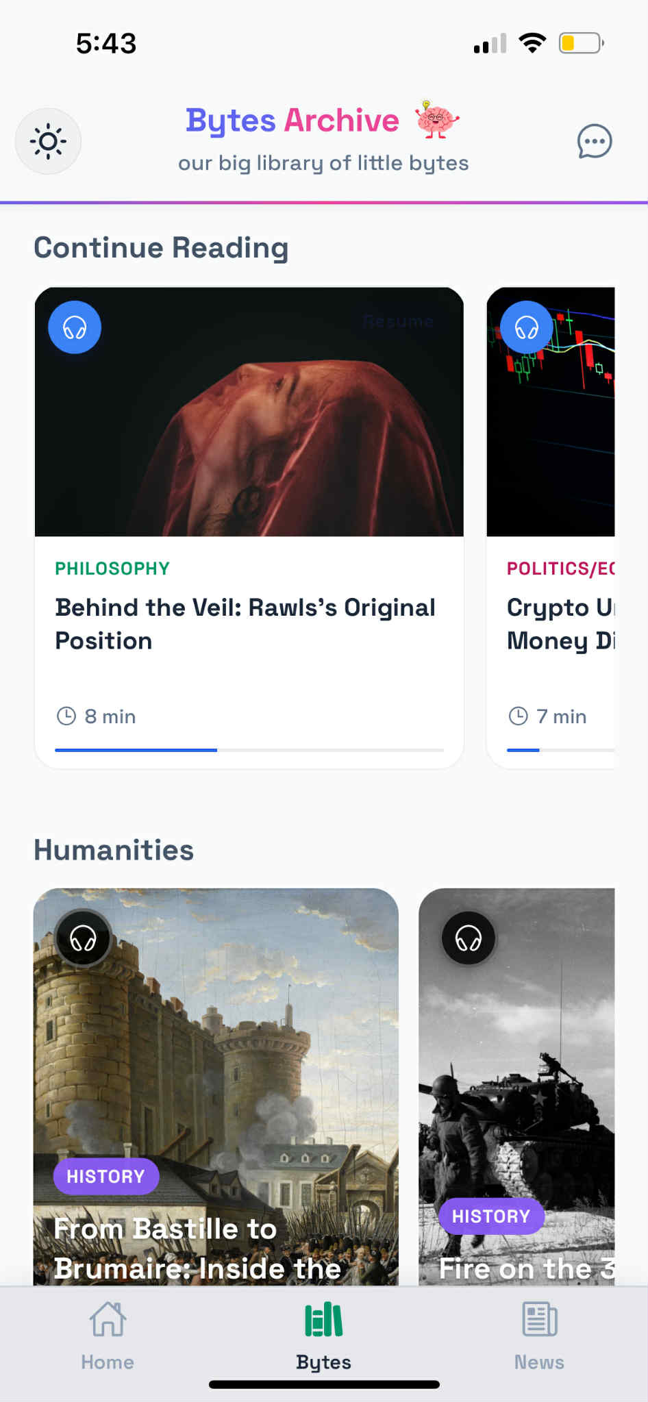 Bytes Screen